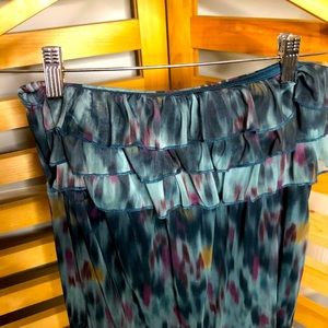 Maxi Strapless Tie Dye Dress